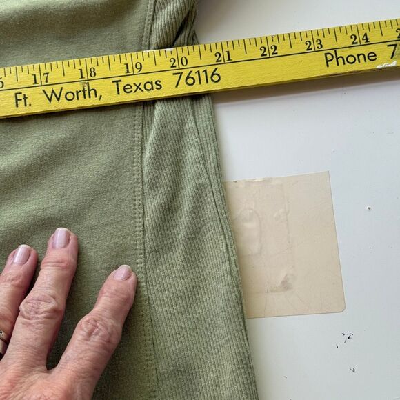 Chico's Moss Green Pullover, 3/4 Sleeve Top, Size Medium - Picture 4 of 11